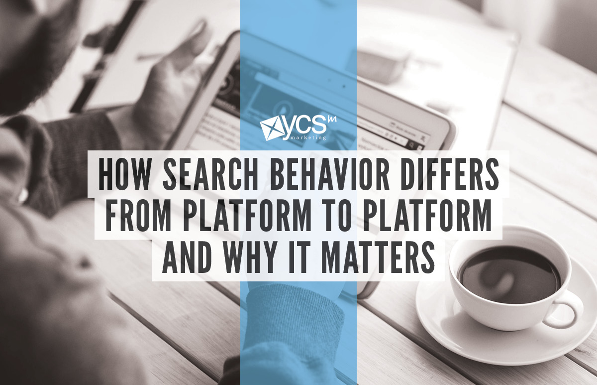 How searh behavior differs from platform to platform